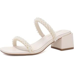 ShoeNTale Elegant Cream Pearl Women's Sandals